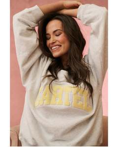 Cartel & Willow Nina Sweater - Grey Marle Varsity