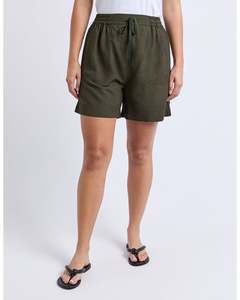 Elm Margi Longline Shorts - Khaki