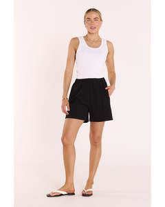 Shorts: Feather + Noise Noah Short - Black Stripe