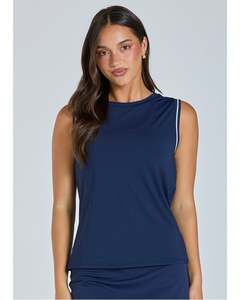 Abi & Joseph Tennis Tank - Navy