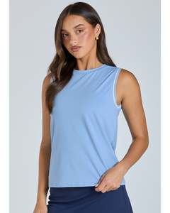 Tanks: Abi & Joseph Tennis Tank - Cool Blue