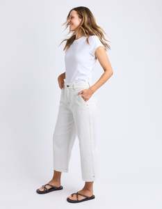 Tee Shirts: Elm Vera Short Sleeve Tee - White