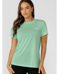 Tee Shirts: Lorna Jane Lotus T Shirt - Mint Cream