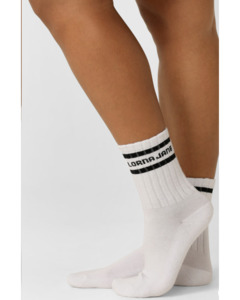 Lorna Jane Sporty Crew Sock - White