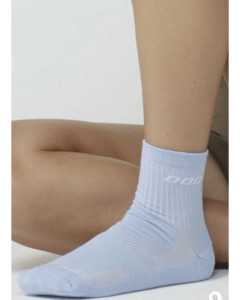 LJ Quarter Crew Socks 3pk - Light Moontide, White & Grey Marl