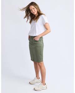 Skirts: Elm Belle Skirt - Washed Khaki