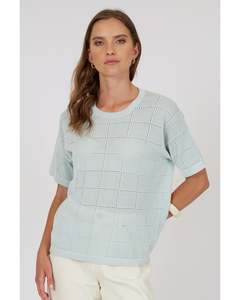 Tops 1: Marlow Halo Knit Tee - Glacier