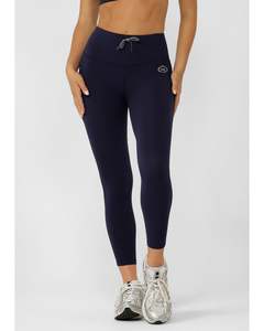 Lorna Jane Lotus Limited Edition No Chafe Ankle Biter Leggings - French Navy