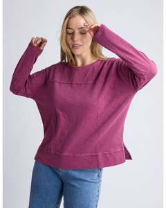 Hoodies Crews: Foxwood Jayne Throw On Top - Port