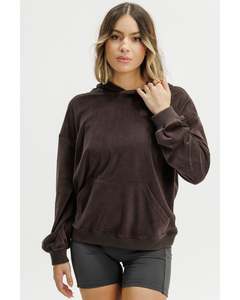 Rose Road Nash Hoodie - Cocoa Velour