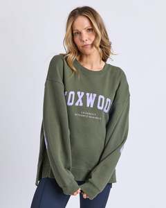 Hoodies Crews: Foxwood Interval Crew - Khaki with Lilac