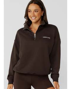Lorna Jane Streamline Quarter Zip Sweat - Volcano