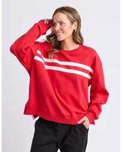 Hoodies Crews: Elm Amelie Crew - Cranberry