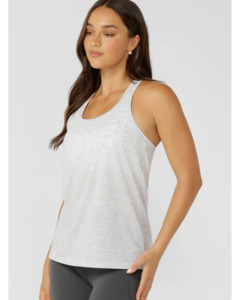 Lorna Jane Lotus Slouchy Tank - Light Grey Marl