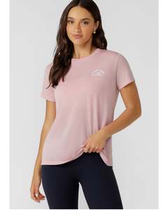 Tee Shirts: Lorna Jane Lotus T Shirt - Dusty Rose