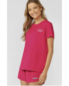 Tee Shirts: Lorna Jane Lotus T Shirt - Vivid Pink