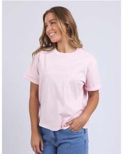 Tee Shirts: Foxwood Huntleigh Oversized Tee - Pale Pink