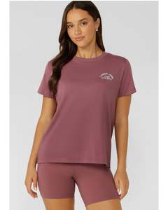 Lorna Jane Lotus T Shirt - Dark Rose Blush