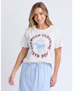 Tee Shirts: Foxwood Est 2018 Tee - Vintage White