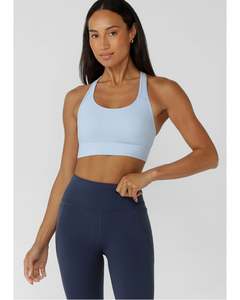 Tops: Lorna Jane Amy Sports Bra - Petal Blue