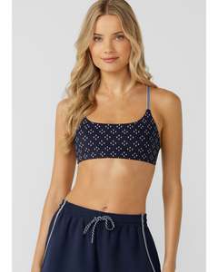 Tops: Lorna Jane Daymaker Sports Bra - Scarf Print
