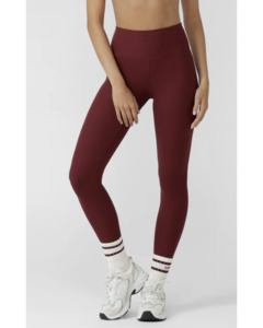 Lorna Jane Irresistible Rib Full Length Leggings - Cranberry