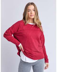 Foxwood Jayne Throw On Top - Rhubarb Red