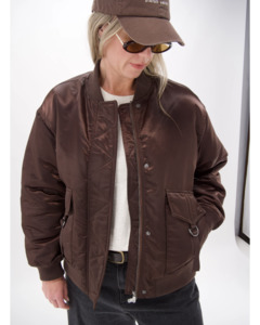 Jackets: Foxwood Lucy Bomber  Jacket - Coffee
