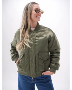 Jackets: Foxwood Lucy Bomber Jacket - Khaki
