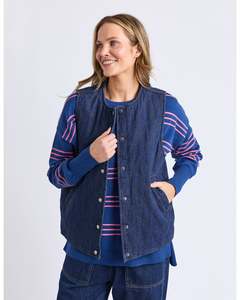 Jackets: Elm Polly Quilted Vest - Dark Blue