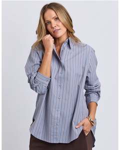 Foxwood Oscar Shirt - Blue Stripe