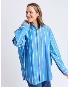 Elm Mia Stripe Shirt -Royal Blue Stripe