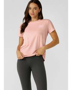 Tee Shirts: Lorna Jane Lotus T Shirt - Wisteria Pink