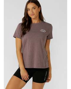 Lorna Jane Lotus T Shirt - Stone Marl