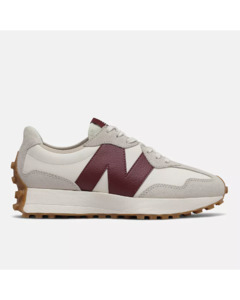 Footwear: New Balance 327 - Moonbeam with Classic Burgundy