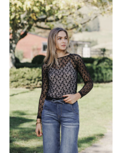 Home Lee Knox Lace Long Sleeve - Black Meadow