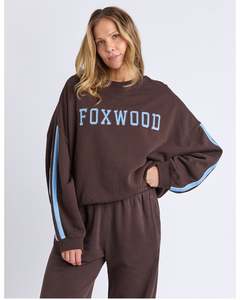 Hoodies Crews: Foxwood Elevated Sunday Crew - Coffee