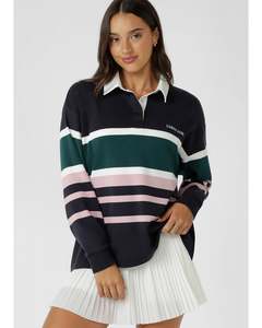 Hoodies Crews: Lorna Jane Offshore Heritage Polo - Heritage Stripe
