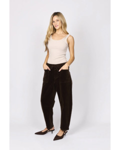 Monaco Jeans Leo Corduroy Barrel Jeans - Chocolate