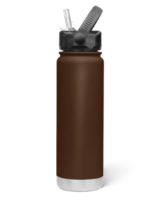Project Pargo 750mL Insulated Bottle w/ Straw Lid - Chocolate Brown