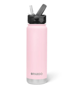 Project Pargo 750mL Insulated Bottle w/ Straw Lid - Marshmallow Pink