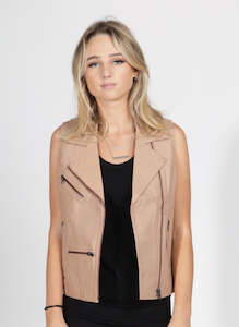 WOMENS: S/L Leather Jacket Dusky