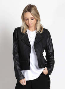Leather Jackets: Leather Jacket - Black