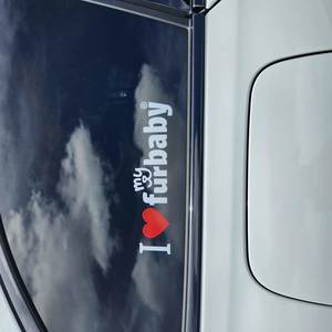 Dog Accessories: I Love My Furbaby Window Sticker