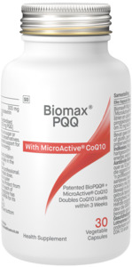 Biomax® PQQ with MicroActive™ CoQ10 300mg 30 VC - Feel Good Now Naturopathic Clinc