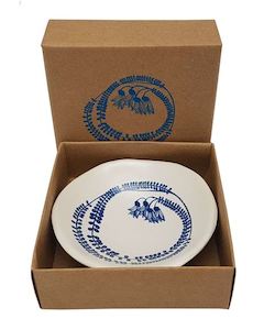 Blue Kowhai on White 7cm Bowl