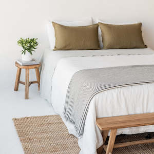 Foxtrot Home Charcoal Stripes Medium Blanket