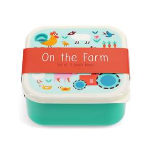 Food Amp Drink Storage: Snack Boxes (Set of 3) Farmyard