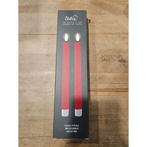 Stellar Red Table Candle - 2 Pack