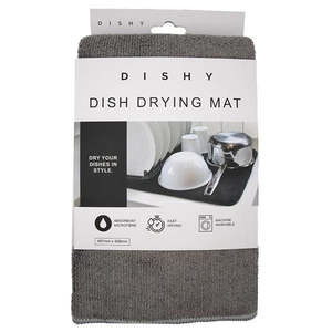 Dish Drying Mat Grey